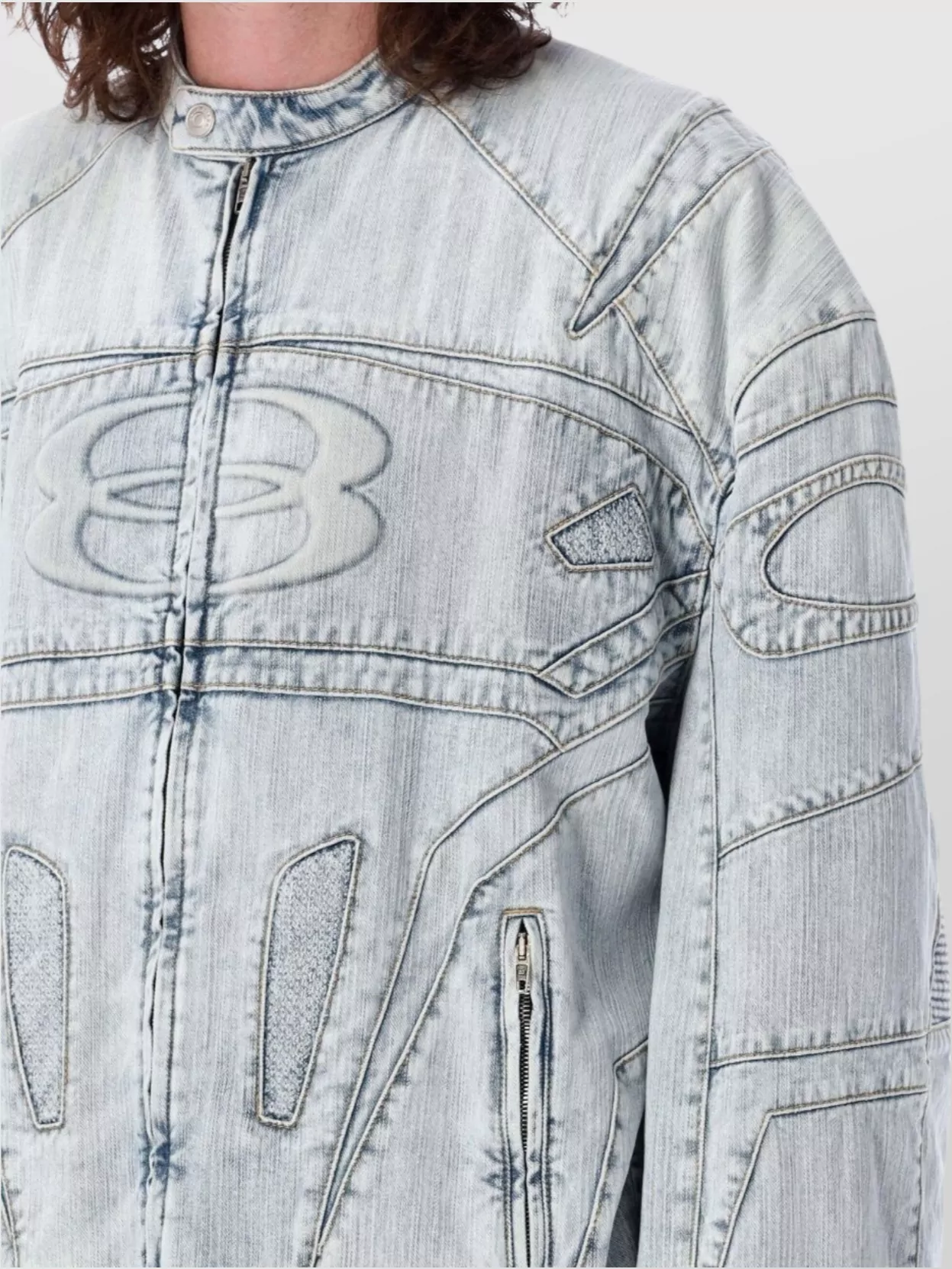 Balenciaga Panel Detailing Racer Jacket