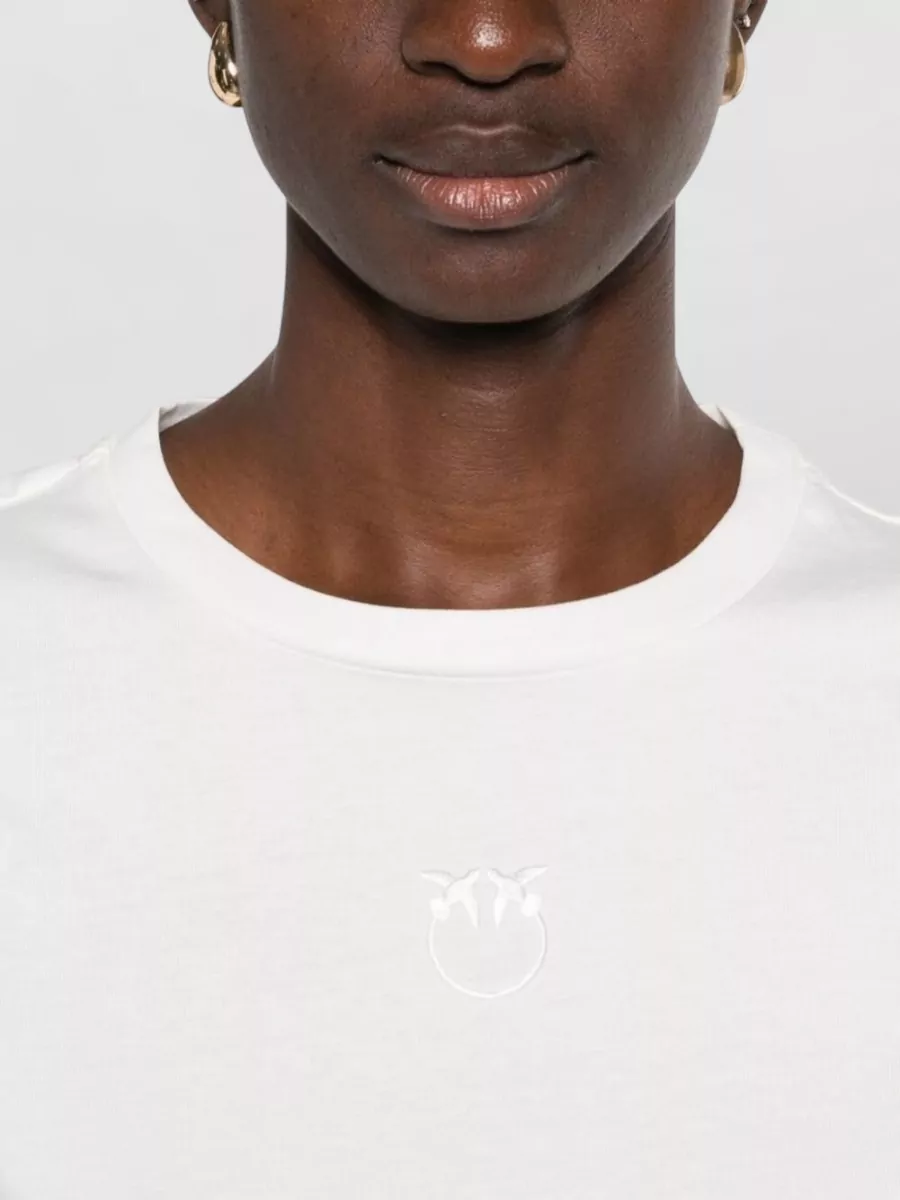 Pinko Crew Neck Nylon Silk Blend Top