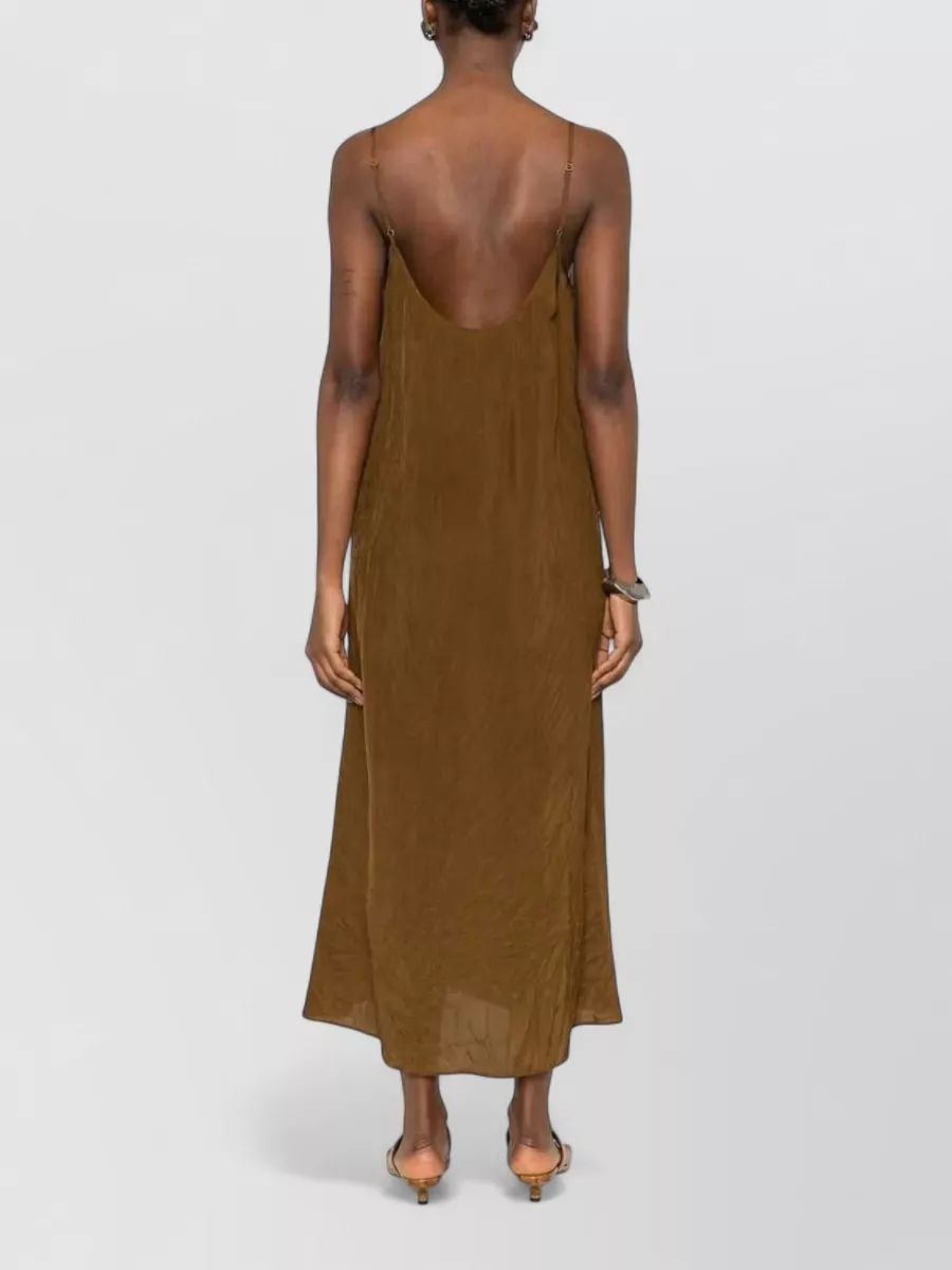 Uma Wang Anaya Midi Dress Scoop Back Neckline