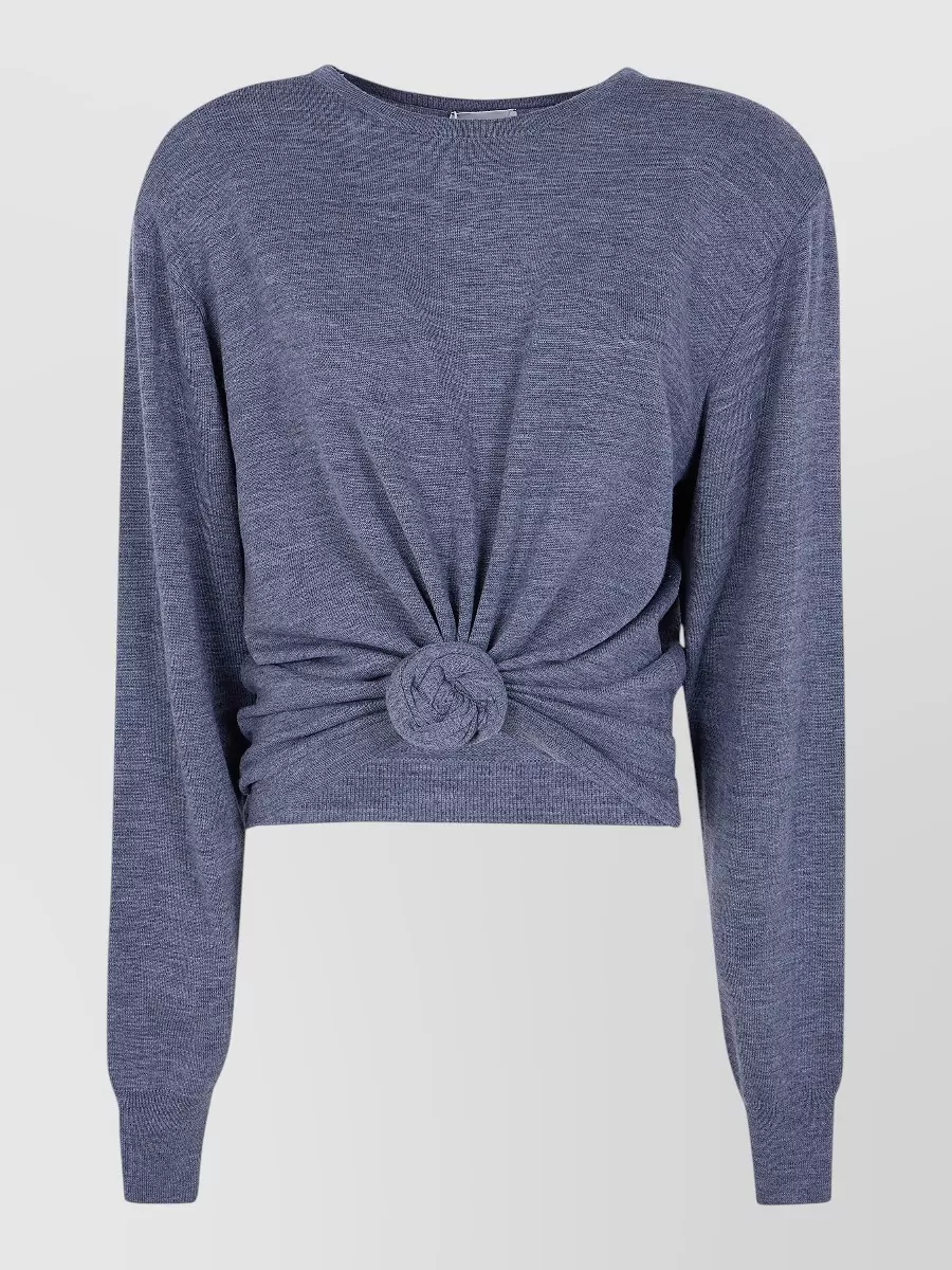 Magda Butrym Wool long-sleeve gathered knot top
