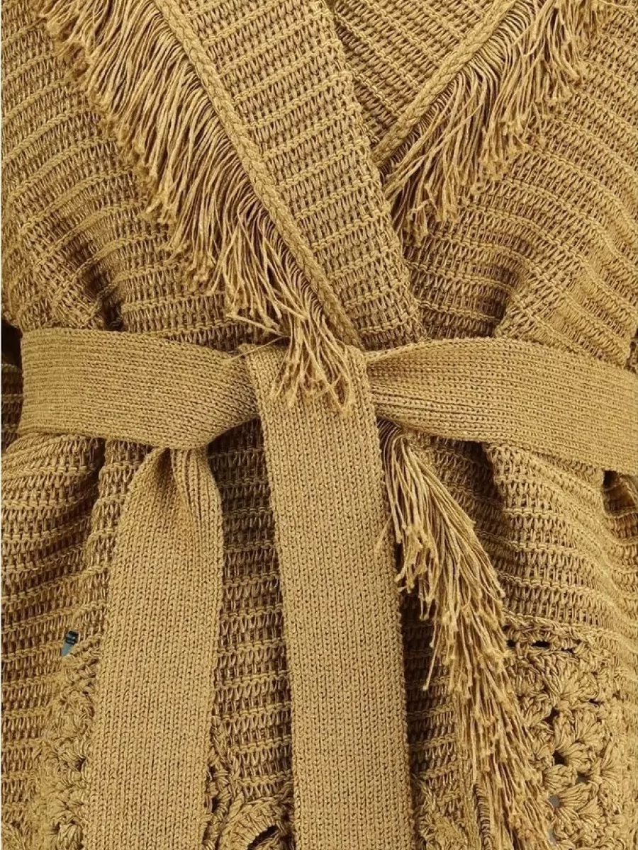 Alanui Belted fringed cardigan