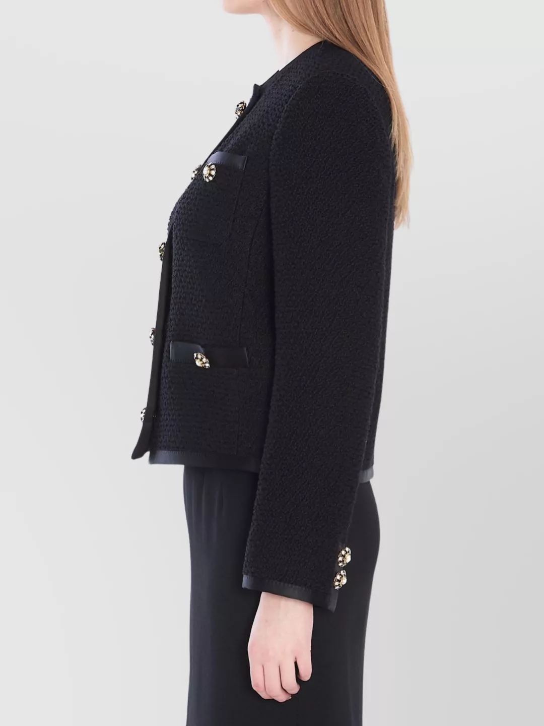 Dolce&Gabbana Bouclé Tweed Single-Breasted Jacket