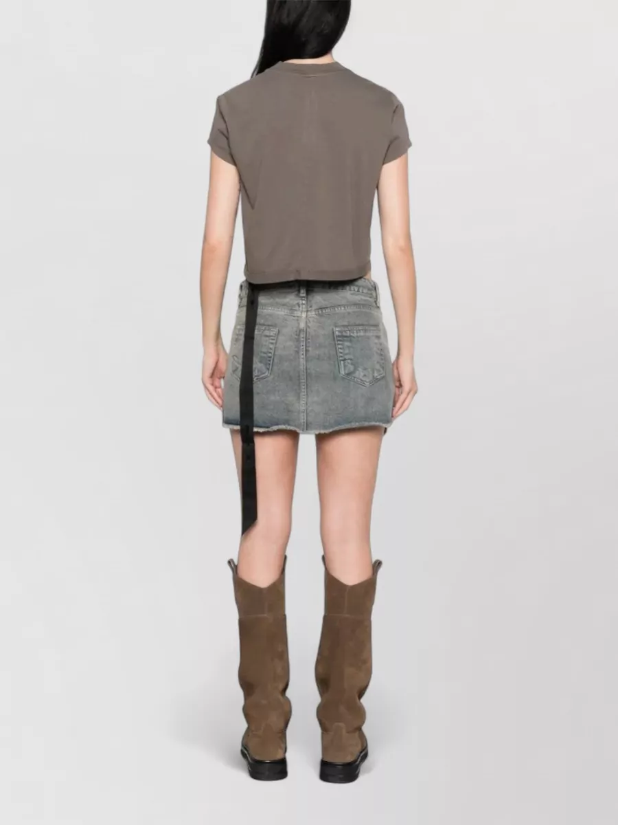 Rick Owens Drkshdw Cropped Cotton T-Shirt