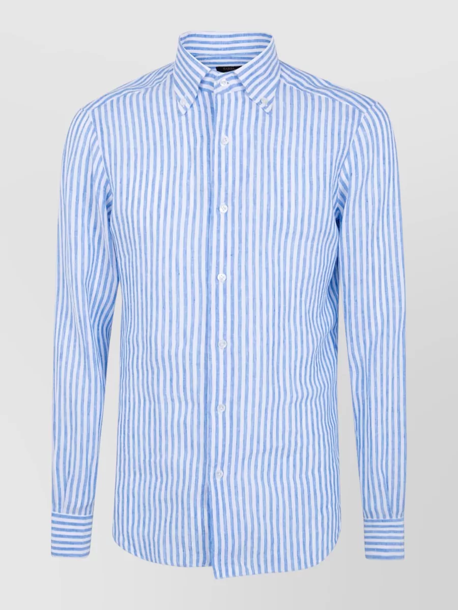 Barba Napoli striped linen shirt