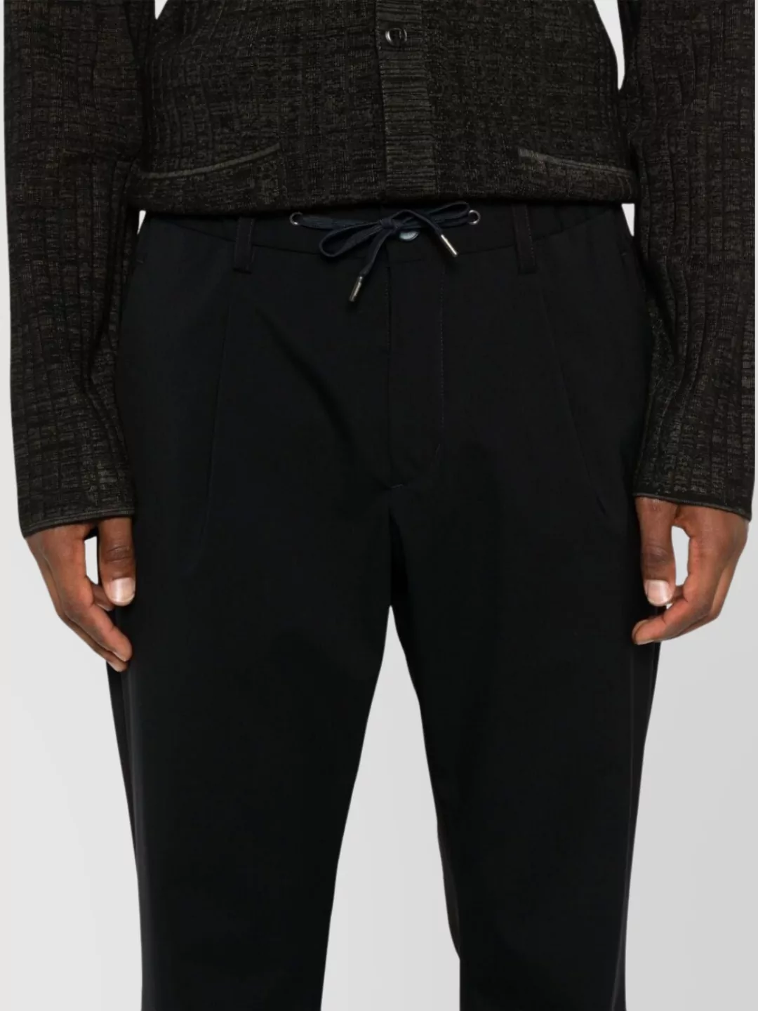 Herno Trousers Crepe Elasticated Waist