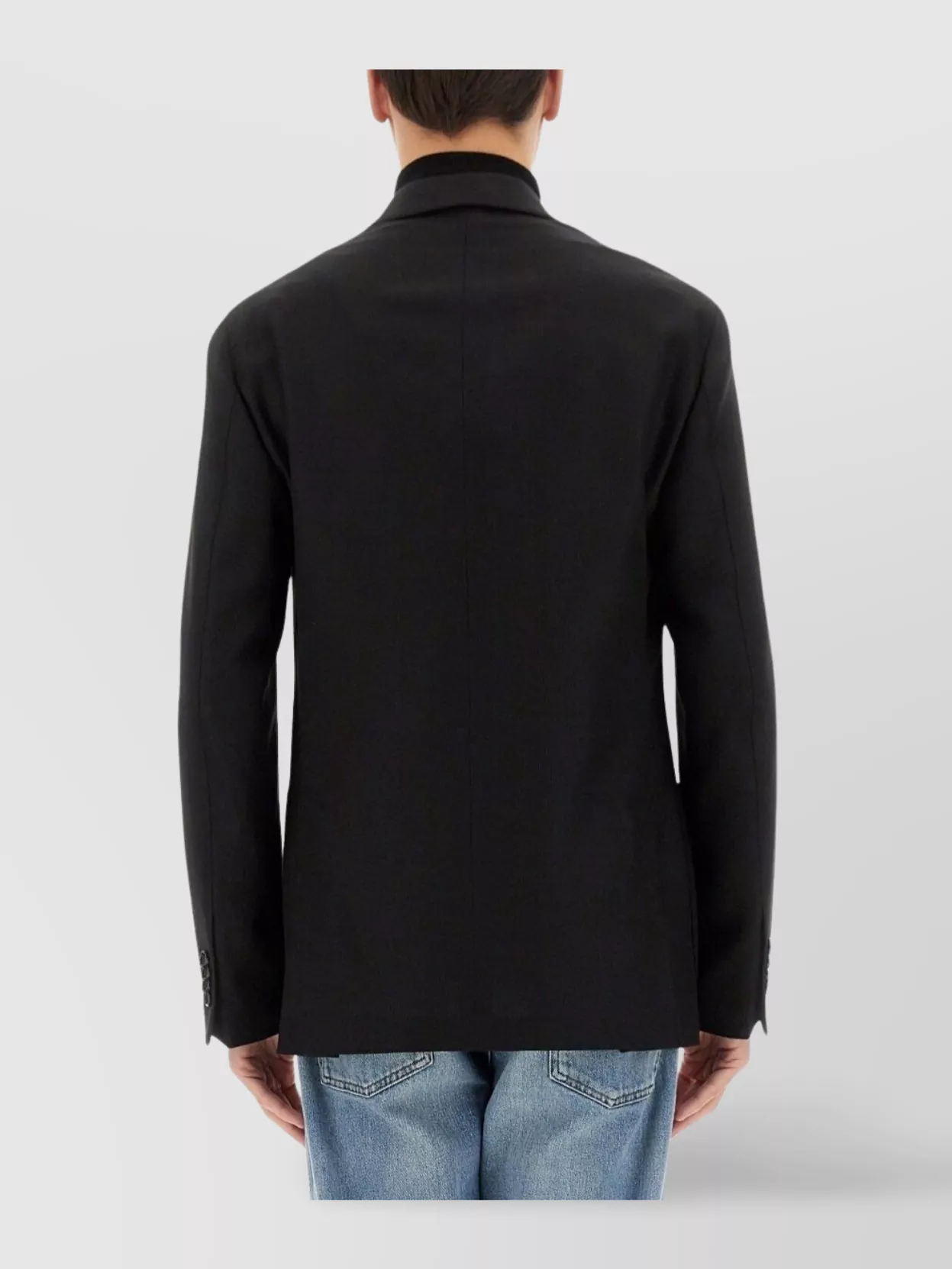Lardini Tailored Single-breasted Jacket With Notch Lapel In Black