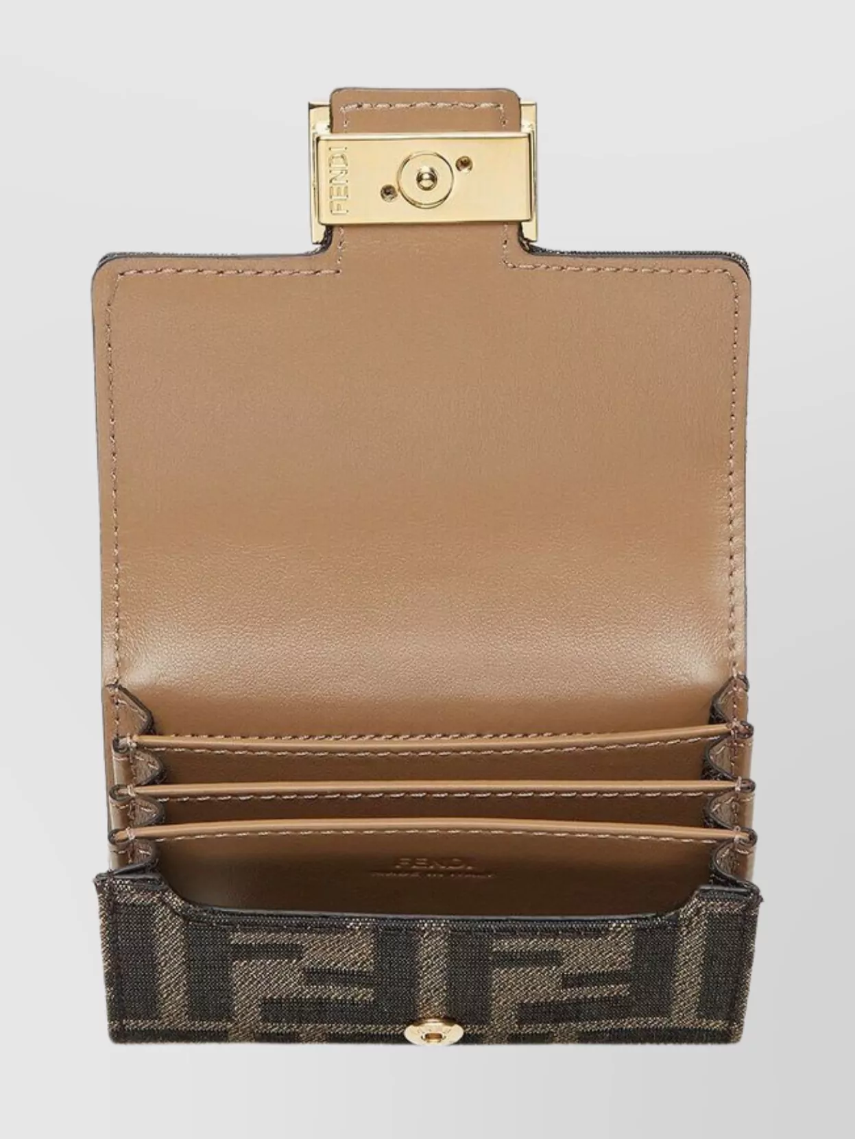 Fendi Compact Cardholder With Iconic Jacquard Design