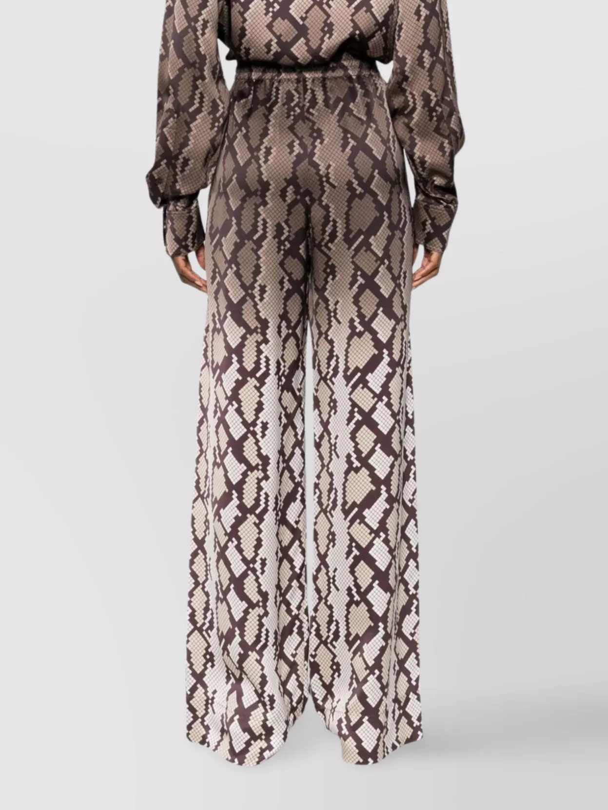 Stella Mccartney Snakeskin Pattern Wide Leg Pajama Trousers