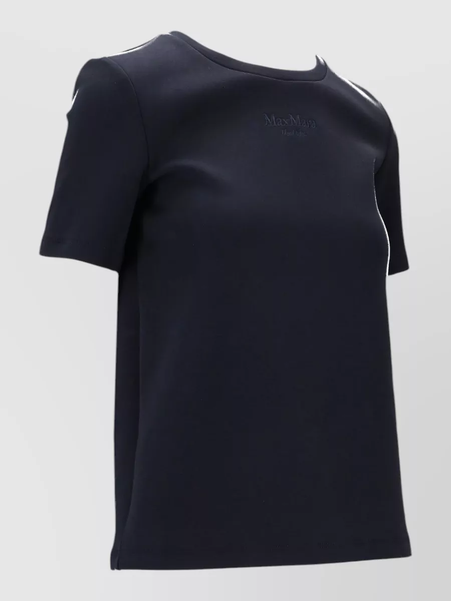 S Max Mara Short Sleeve Crew Neck Plain Top