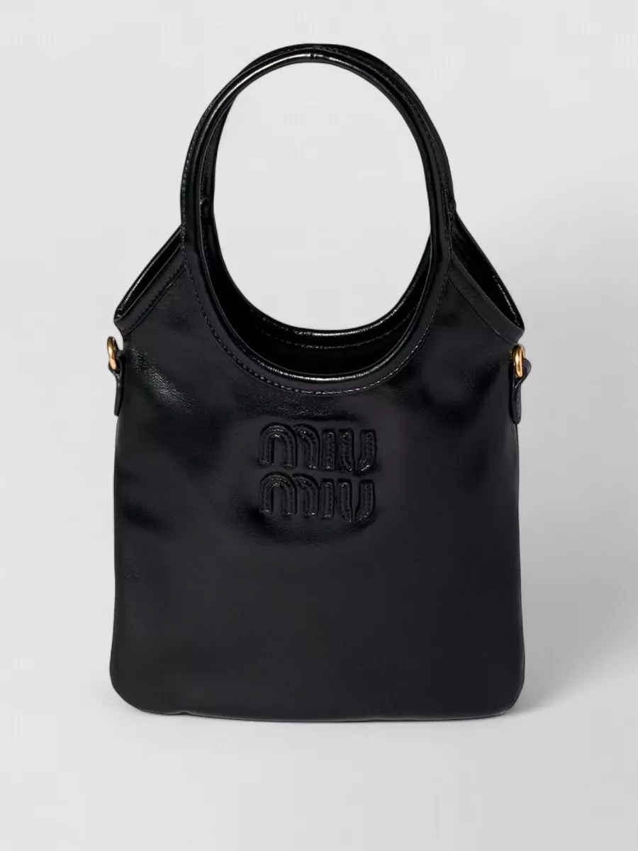 Miu Miu Leather Tote Bag Ivy With Detachable Strap