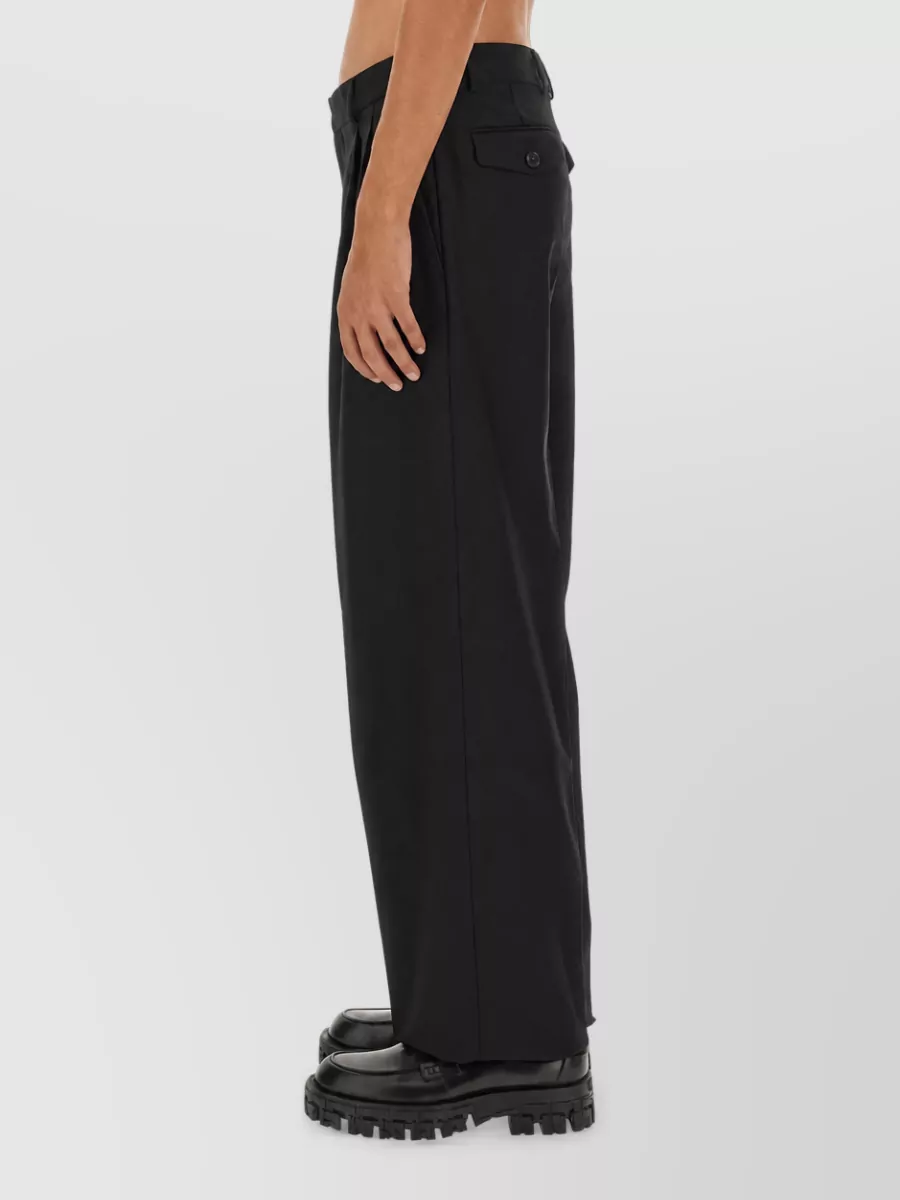 Versace Virgin Wool Straight-Leg Trousers