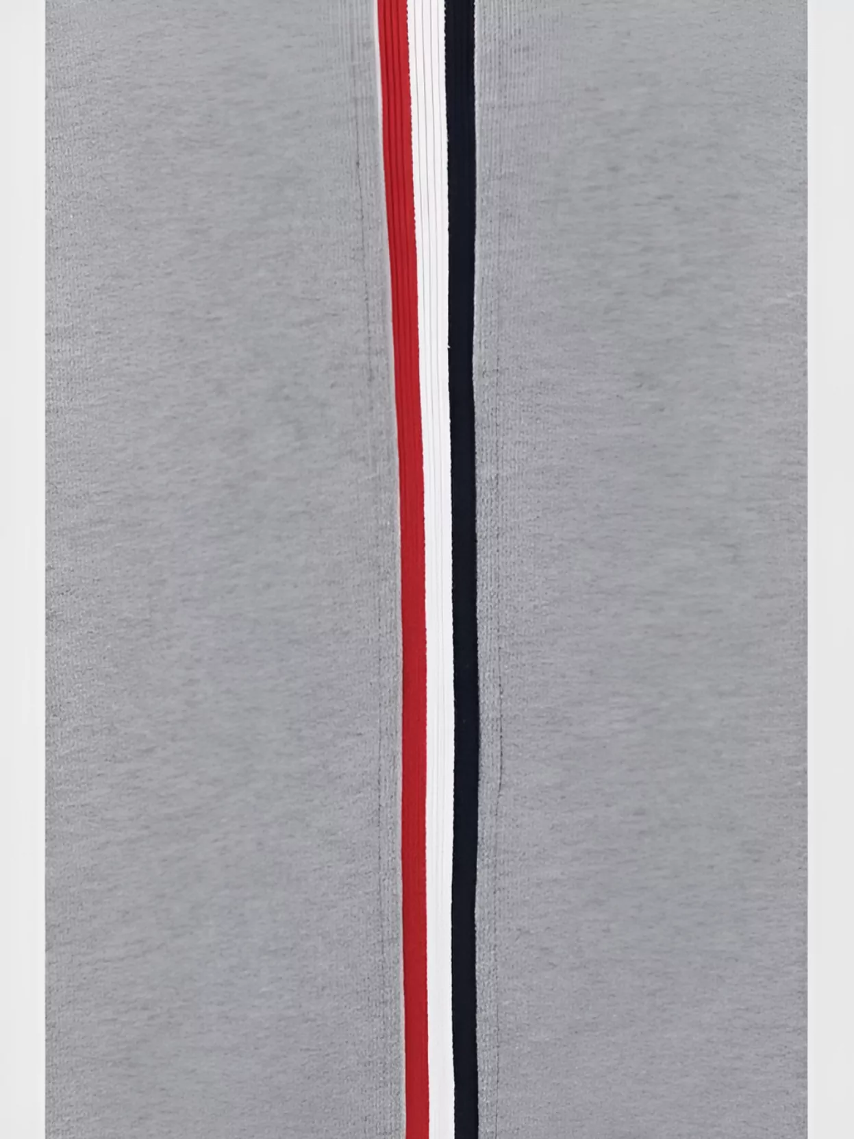 Thom Browne Crew Neck Cotton Sweatshirt With Stripe Detail In Gray