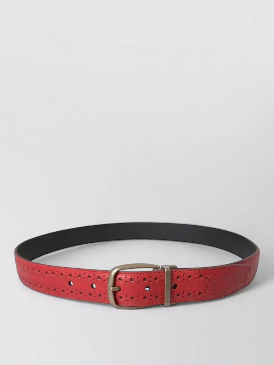 Dolce&Gabbana Leather Perforated Belt