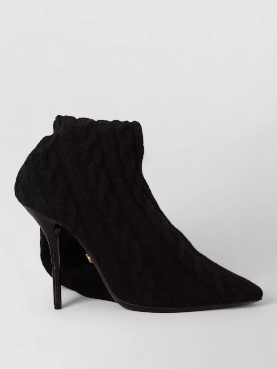Dolce&Gabbana Cable-Knit Knee-High Sock Boots