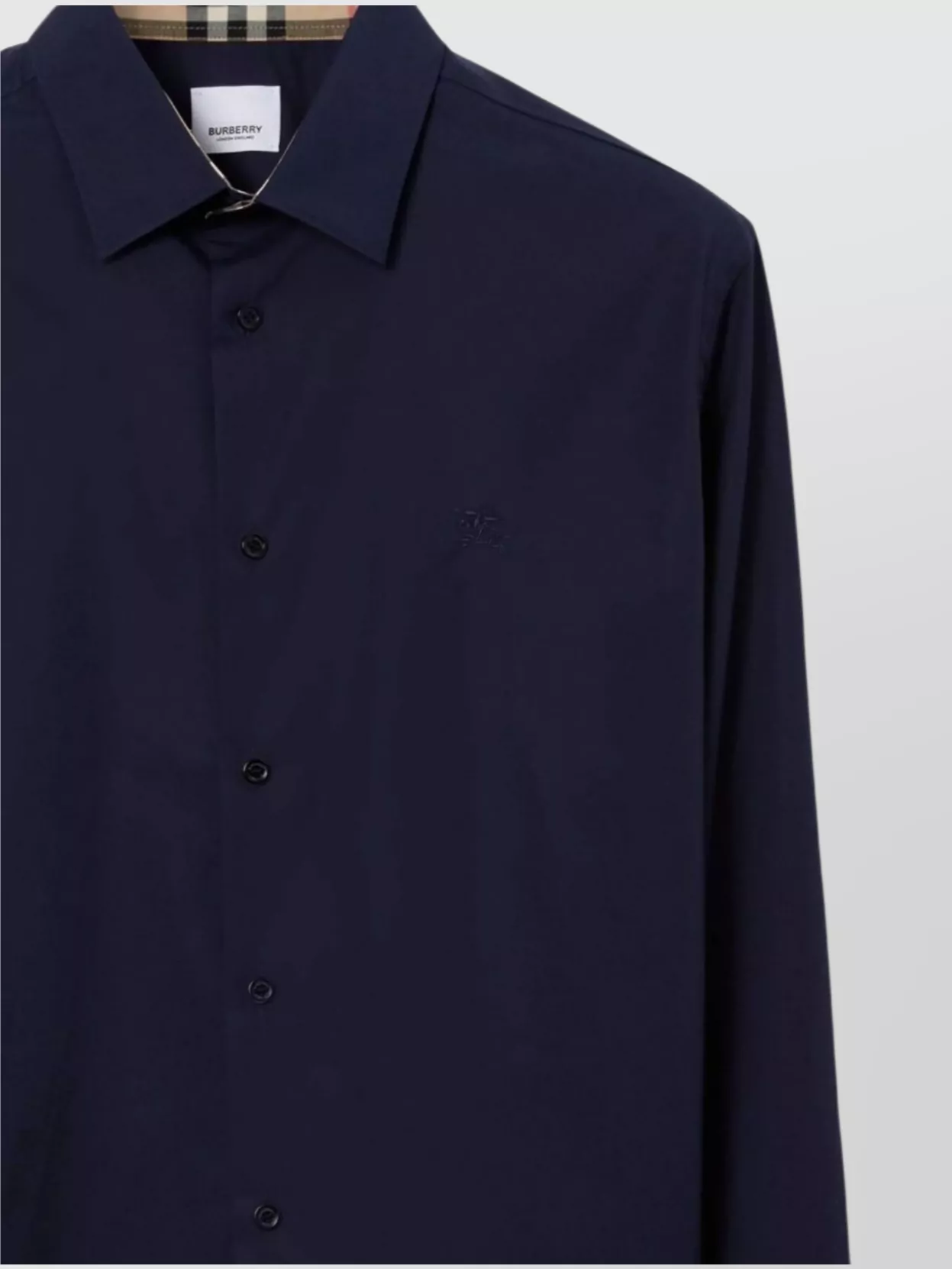Burberry Equestrian Knight Shirt Curved Hem