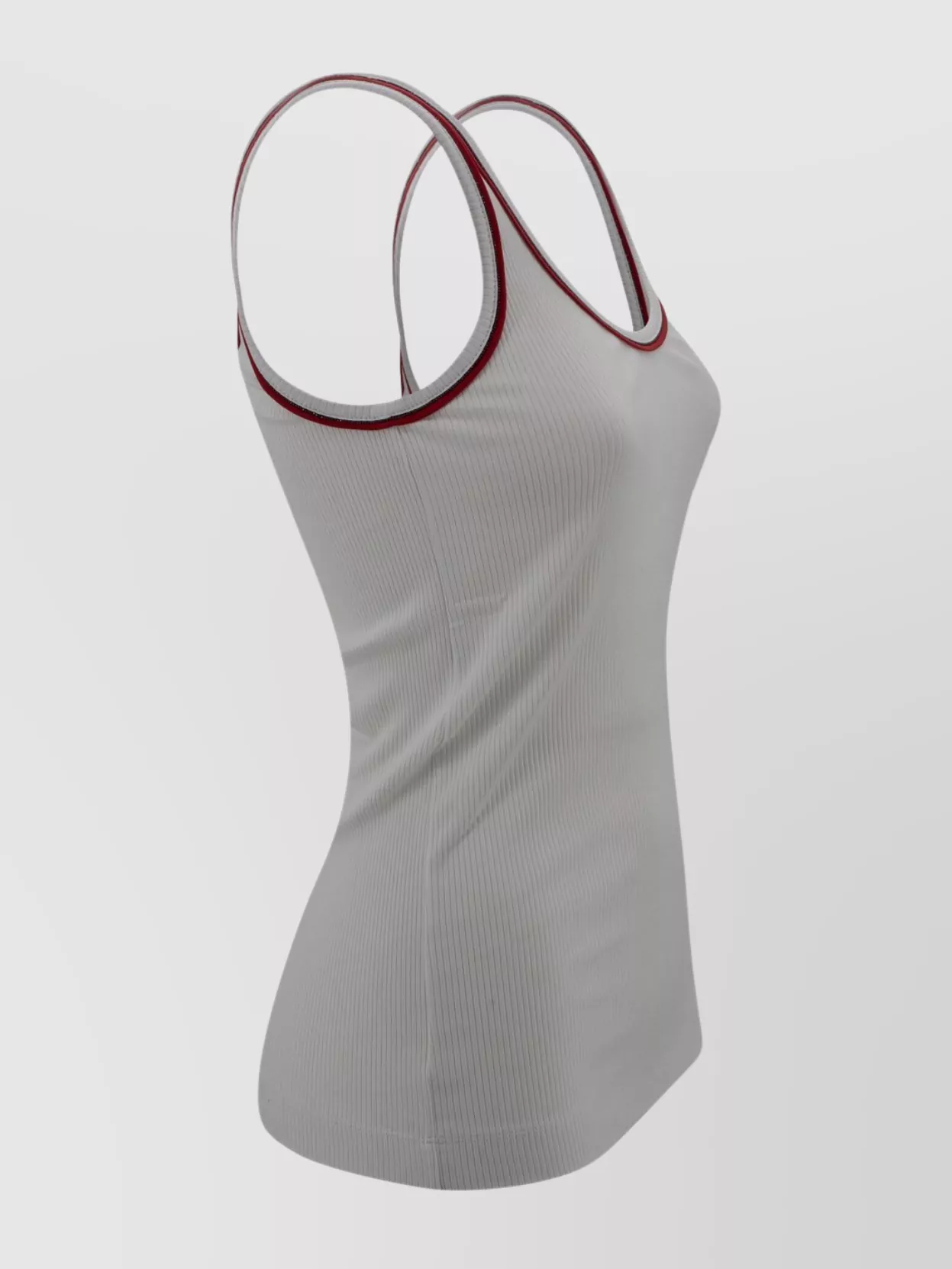 Brunello Cucinelli Women Cotton Top With Shiny Piping