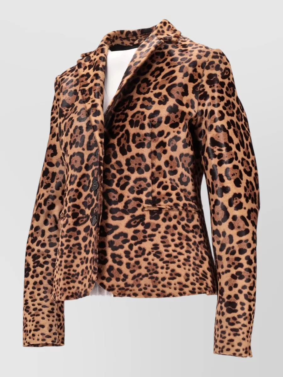 La Rose Leather Fitted Blazer