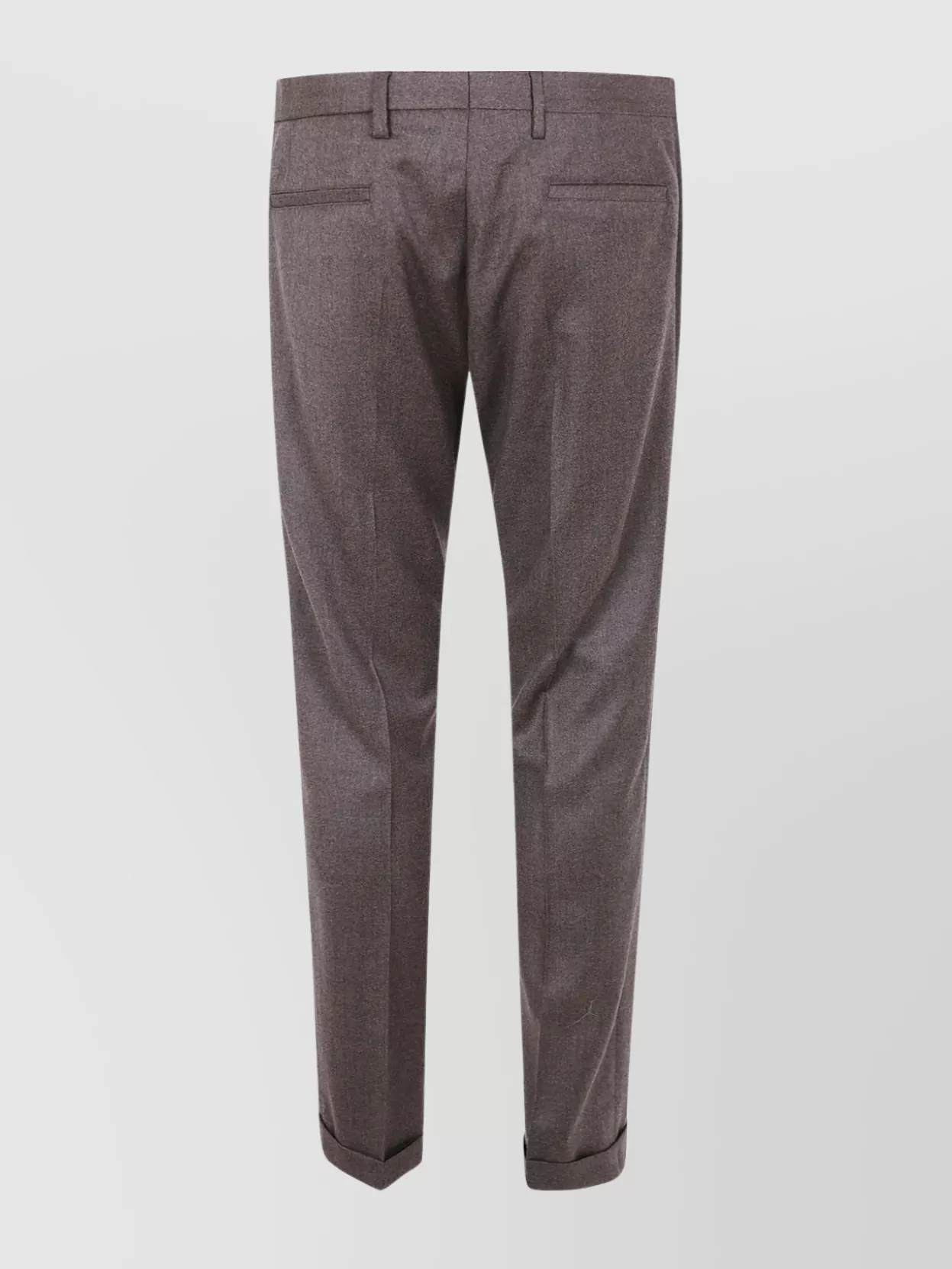 Paul Smith Pleated Front Trousers Cuffed Hem In Brown