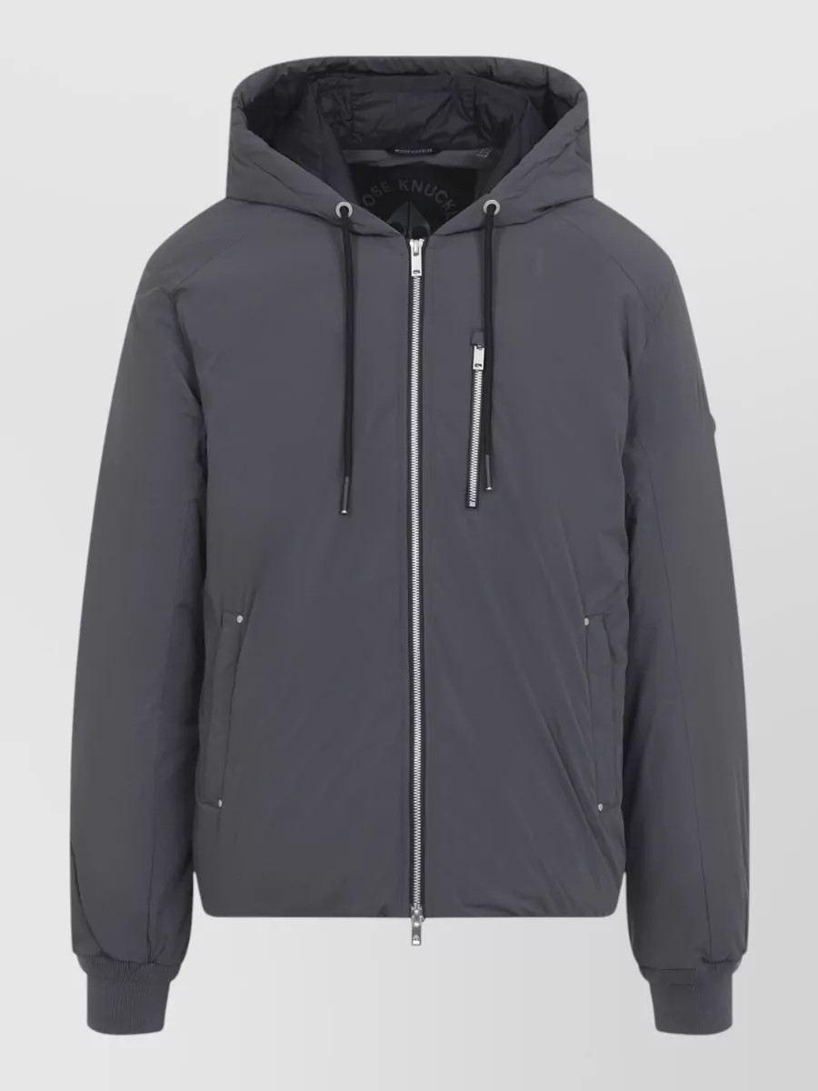 Moose Knuckles Hooded Bomber Jacket