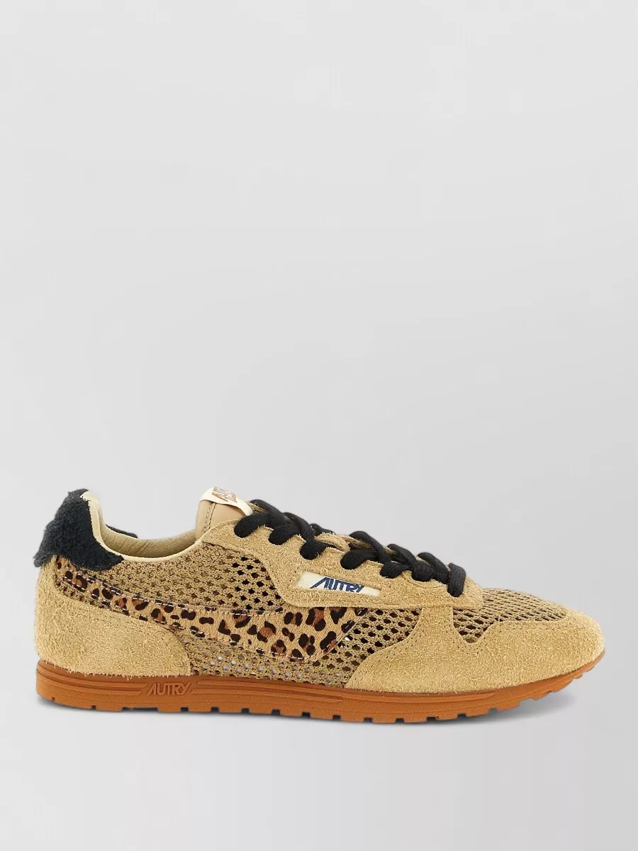 Autry Windspin Sneakers Animal Print Mesh Rubber