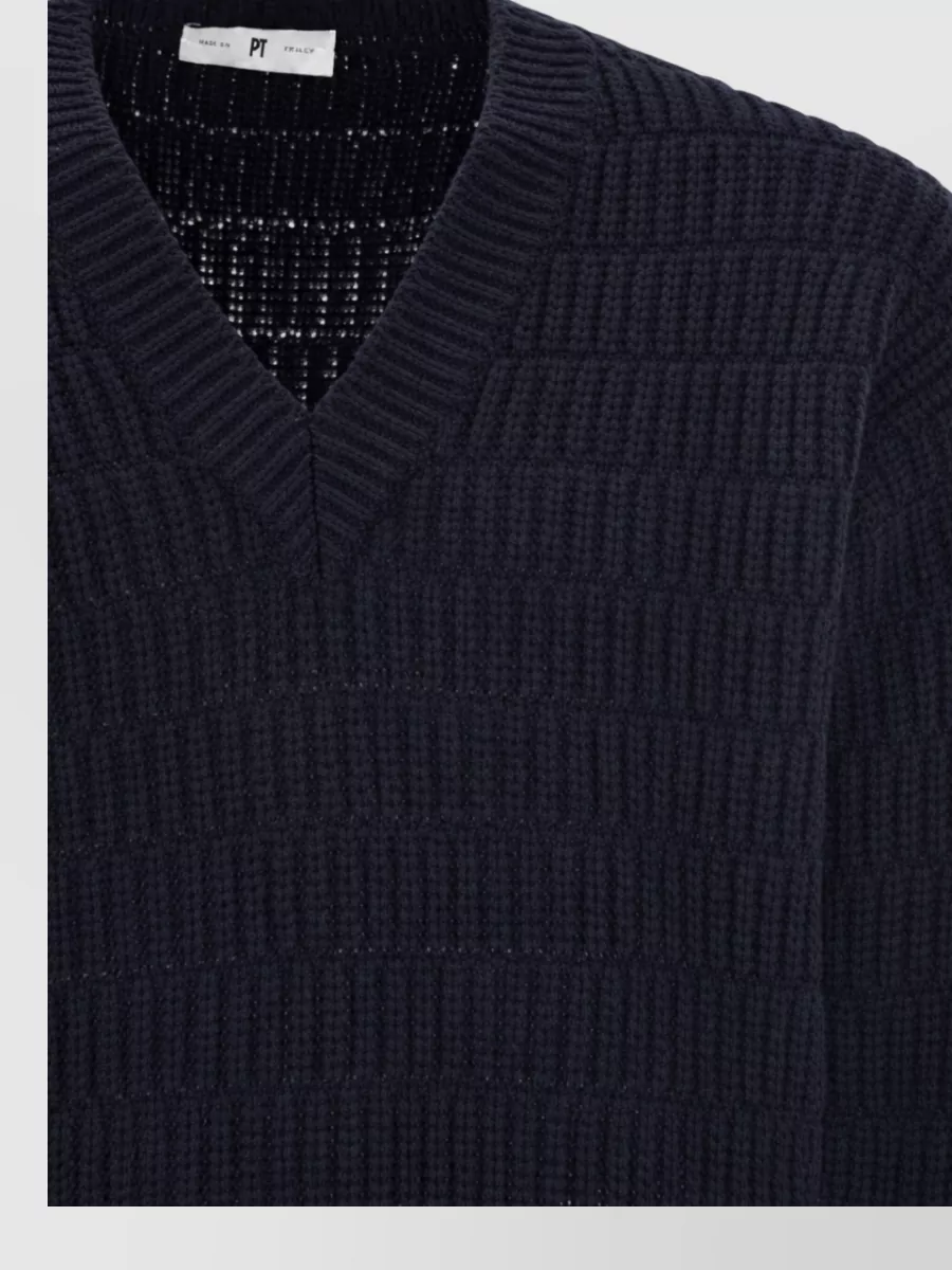 Pt Torino Wool V-Neck Jumper