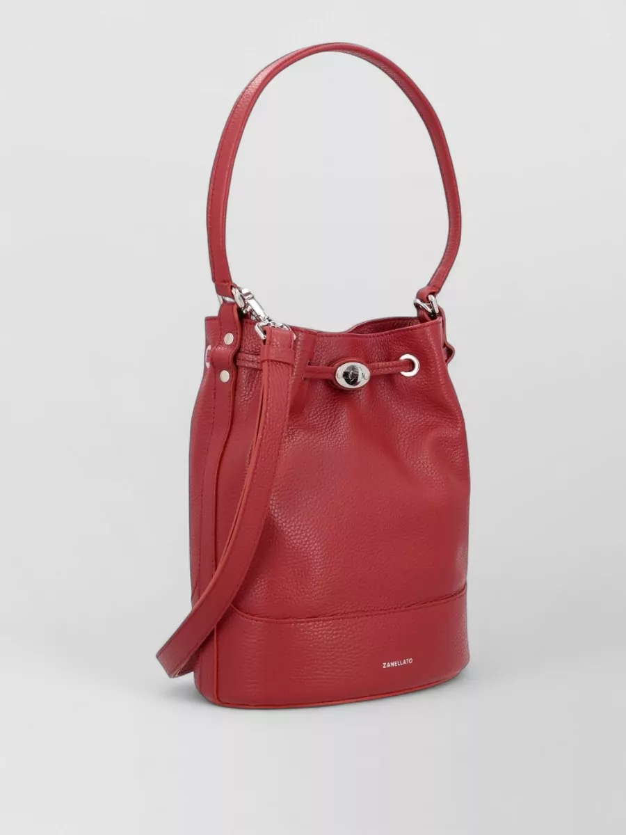 Zanellato Bucket Shoulder Bag Metal Hardware In Pink