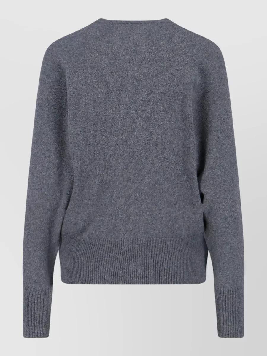 Balmain Knit Sweater Crewneck Gold Tone Buttons