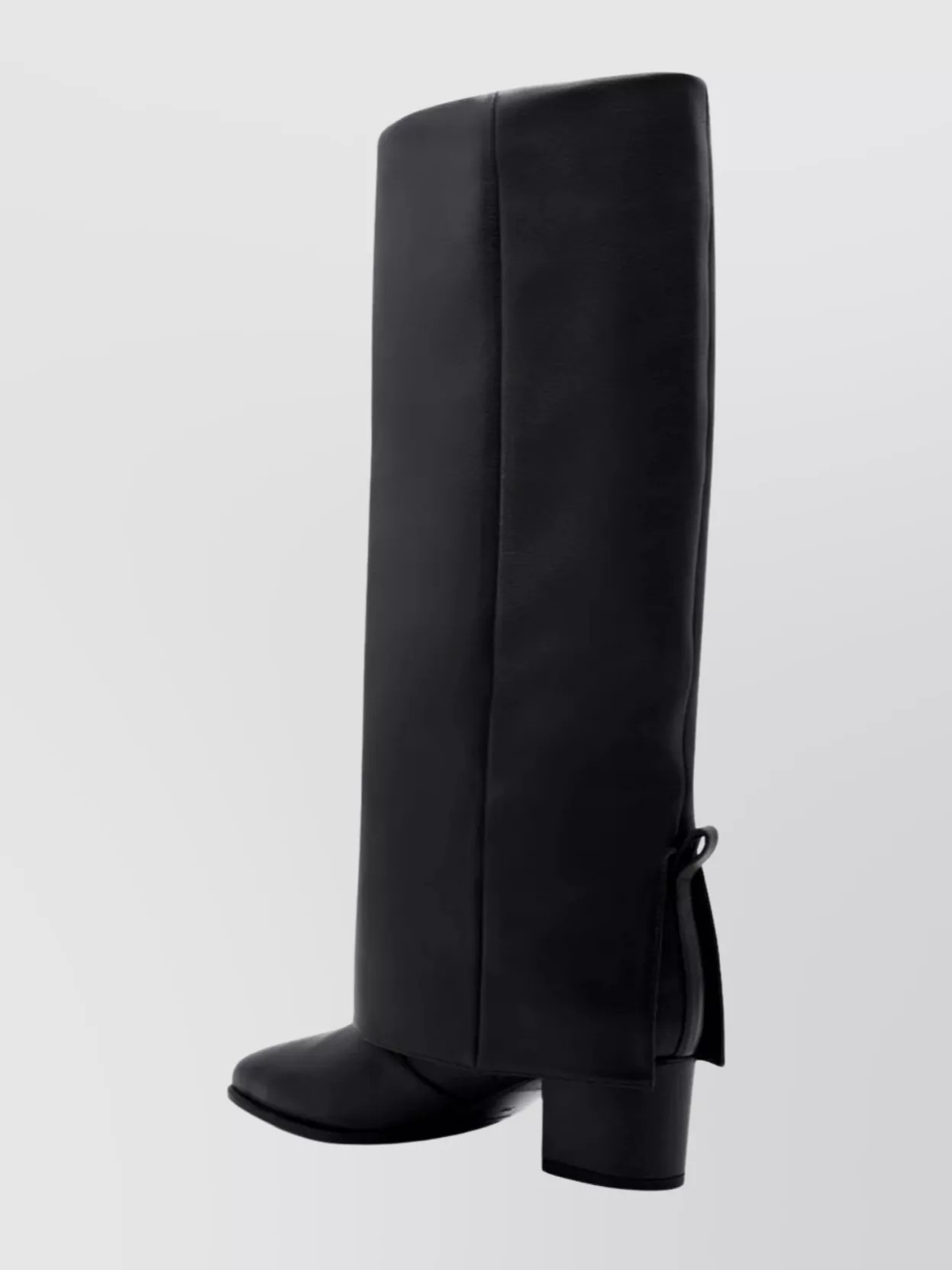 Gia Borghini Knee Length Block Heel Gaiter Boot In Black