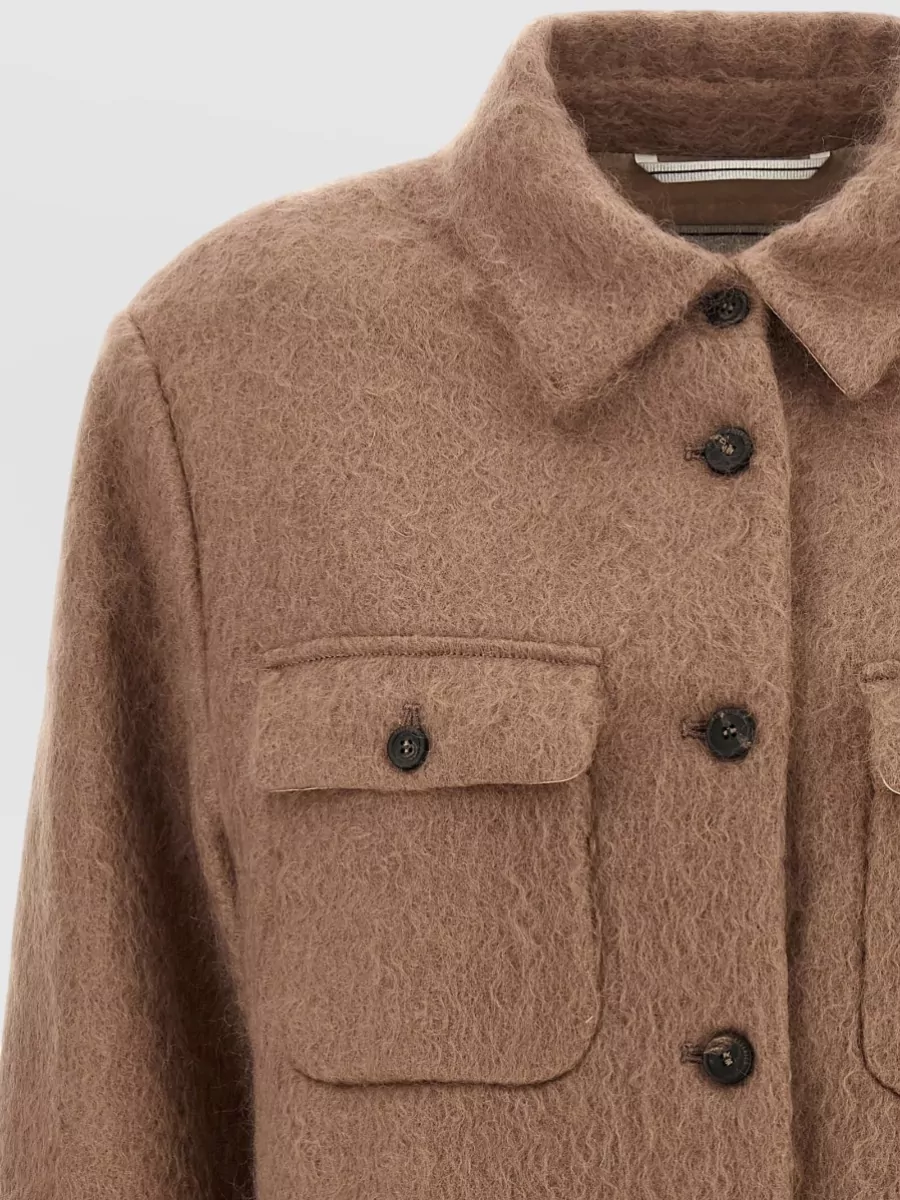 Peserico Bouclé Oversized Coat