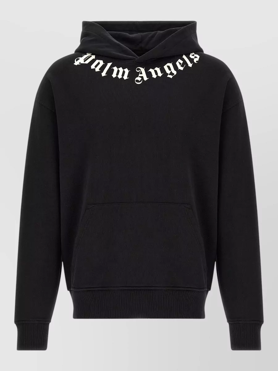 Palm Angels logo-print cotton hoodie