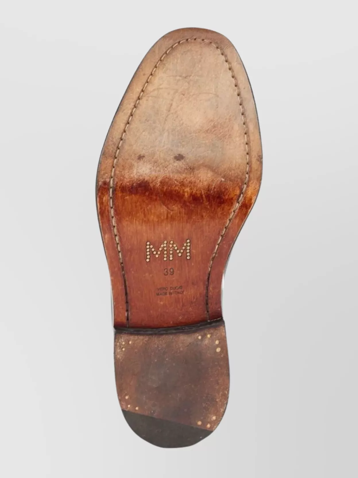 Maison Margiela Round Toe Lace-Up Leather Shoes With Flat Sole
