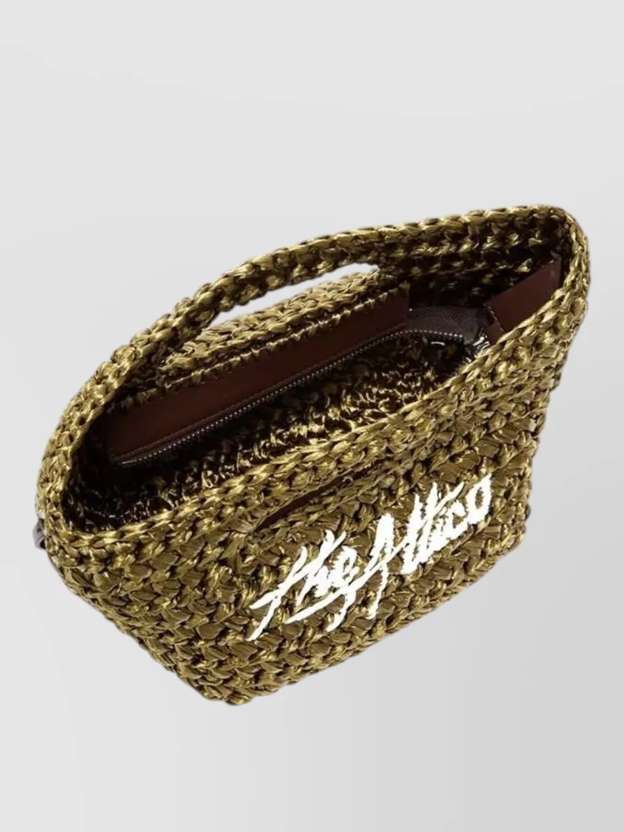 The Attico Raffia Beach Bag