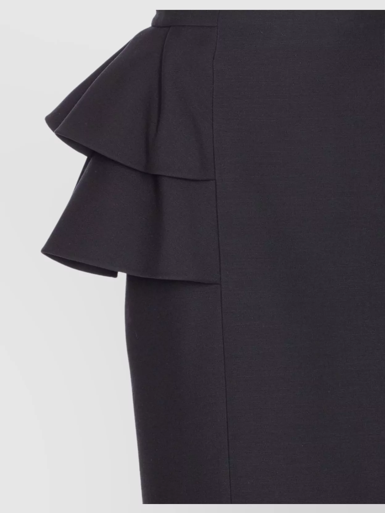 Valentino Couture Crepe High-waisted Skirt With Ruffle Detail