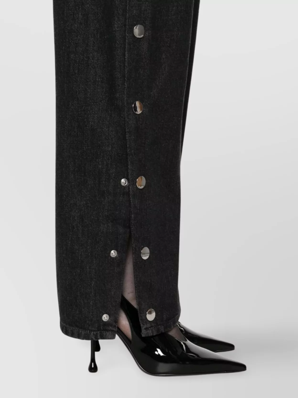 Sportmax High Waist Wide Leg Denim Trousers