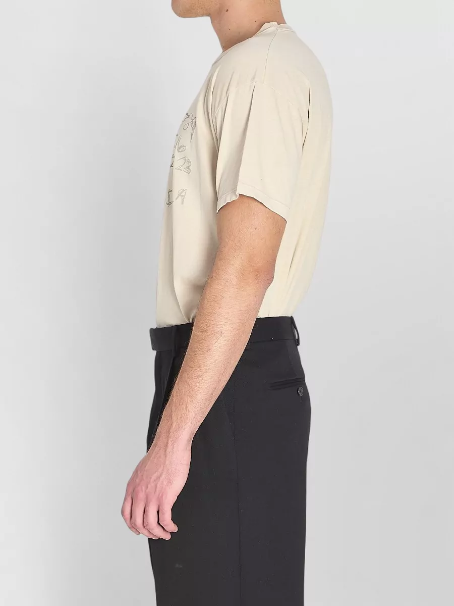 Maison Margiela Numeric Cotton Crew Neck T Shirt
