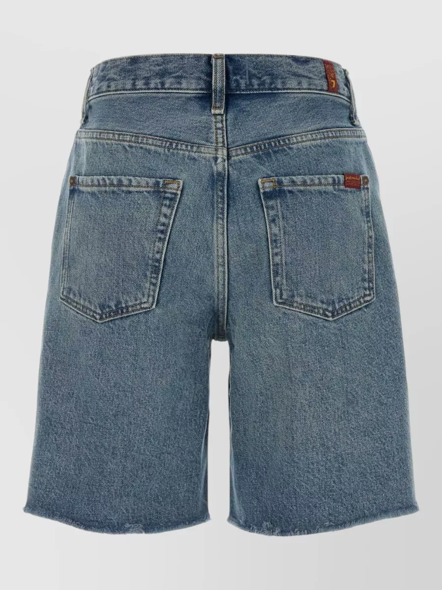 7 For All Mankind Denim Knee-Length Bermuda Shorts
