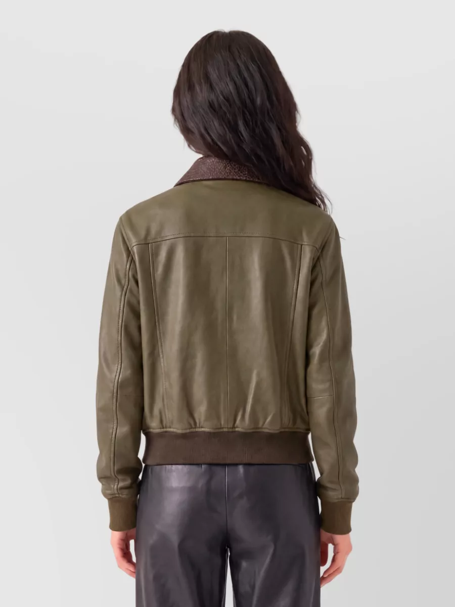 Bottega Veneta Glossy Leather Jacket