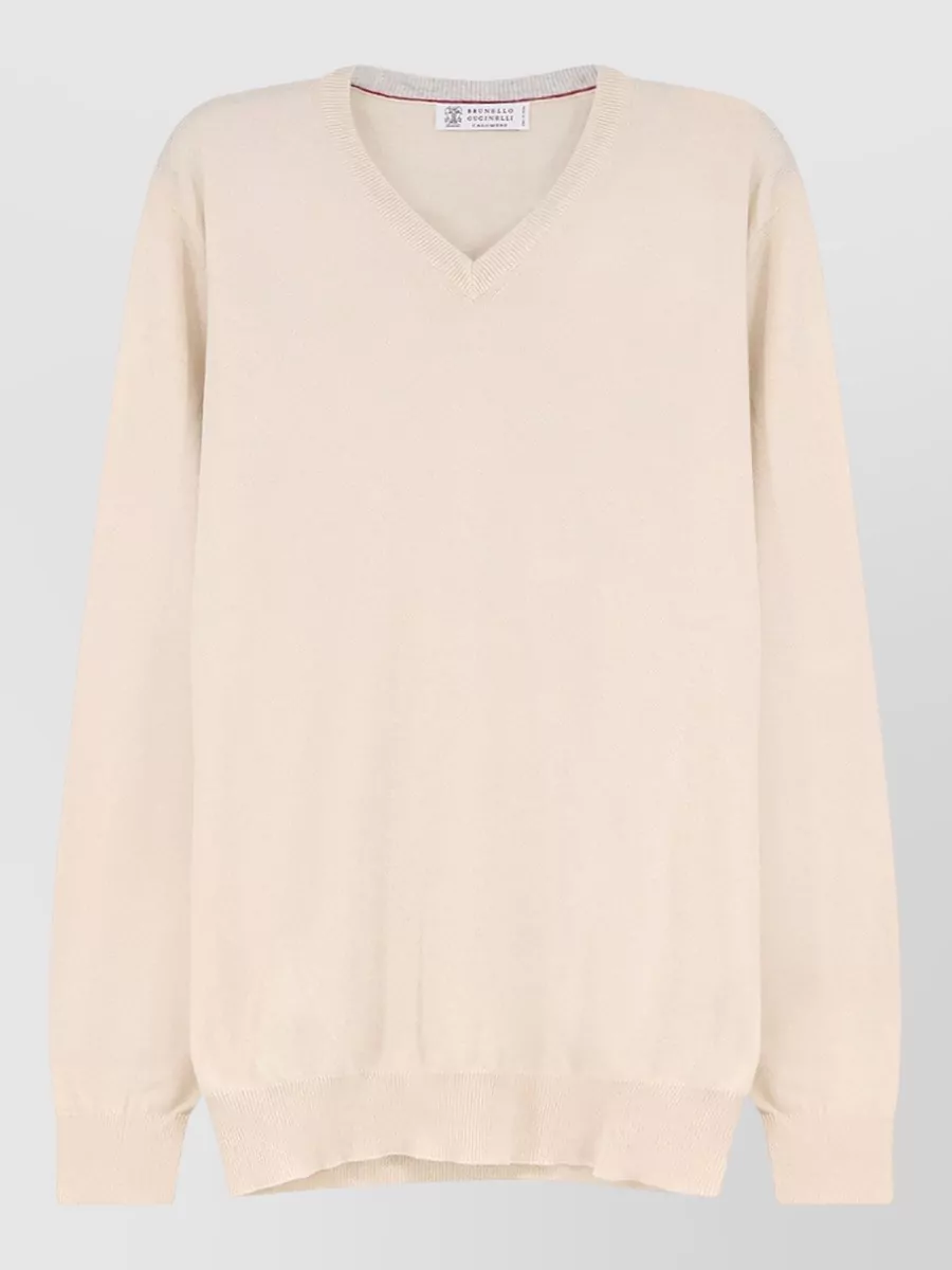 Brunello Cucinelli Cashmere v-neck long-sleeve sweater