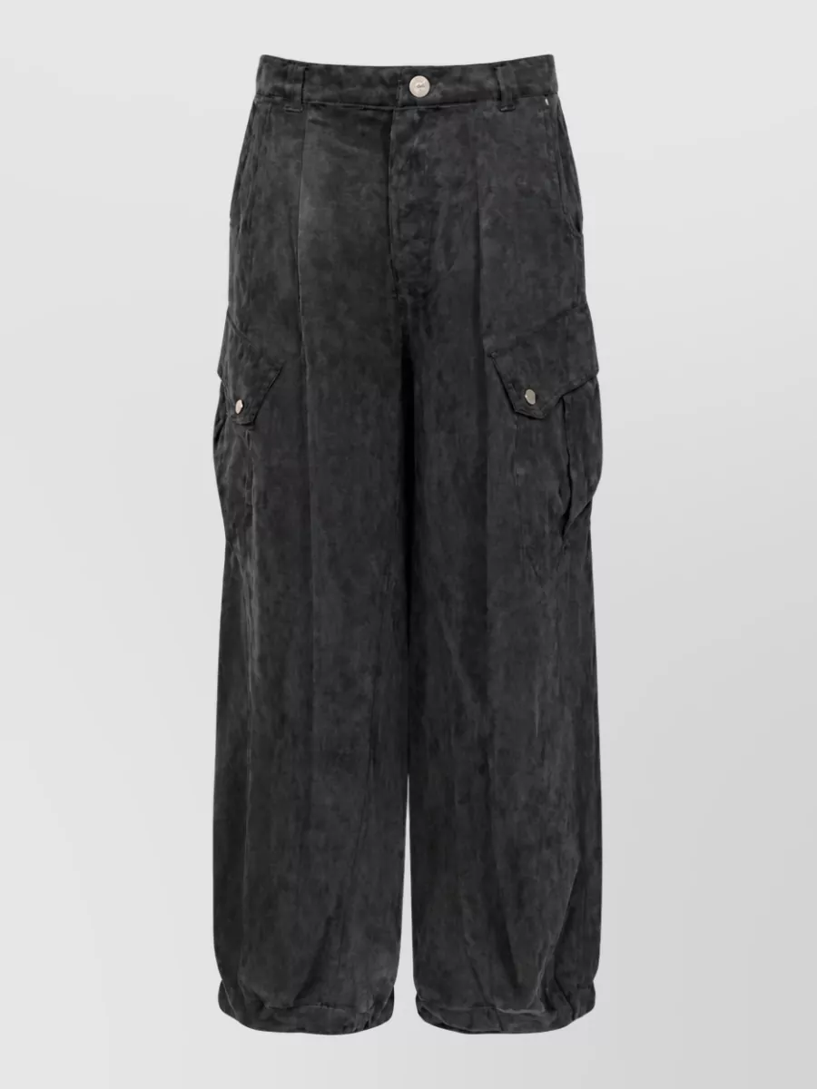 Pinko cupro wide-leg trousers