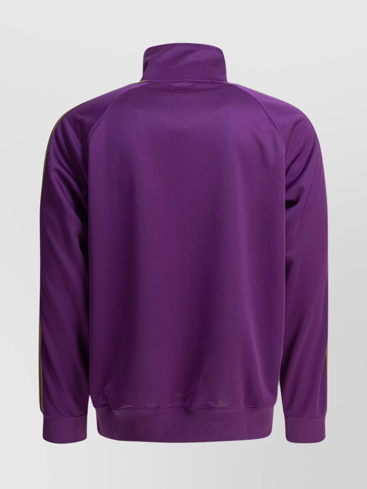 Shop Needles High Collar Striped Sleeves Sweatshirts Side Pockets
