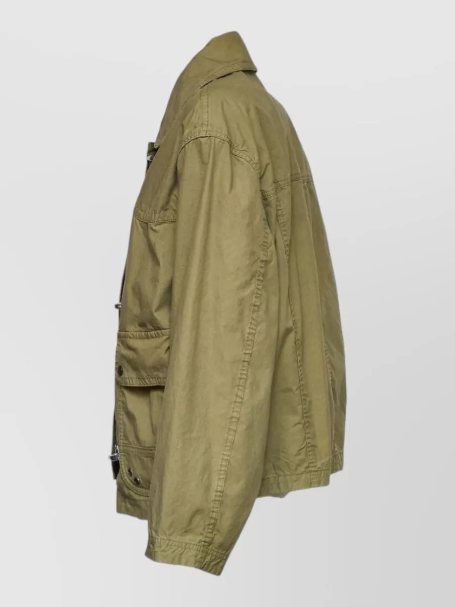 Fay Cotton Blend Collared Fitted Jacket