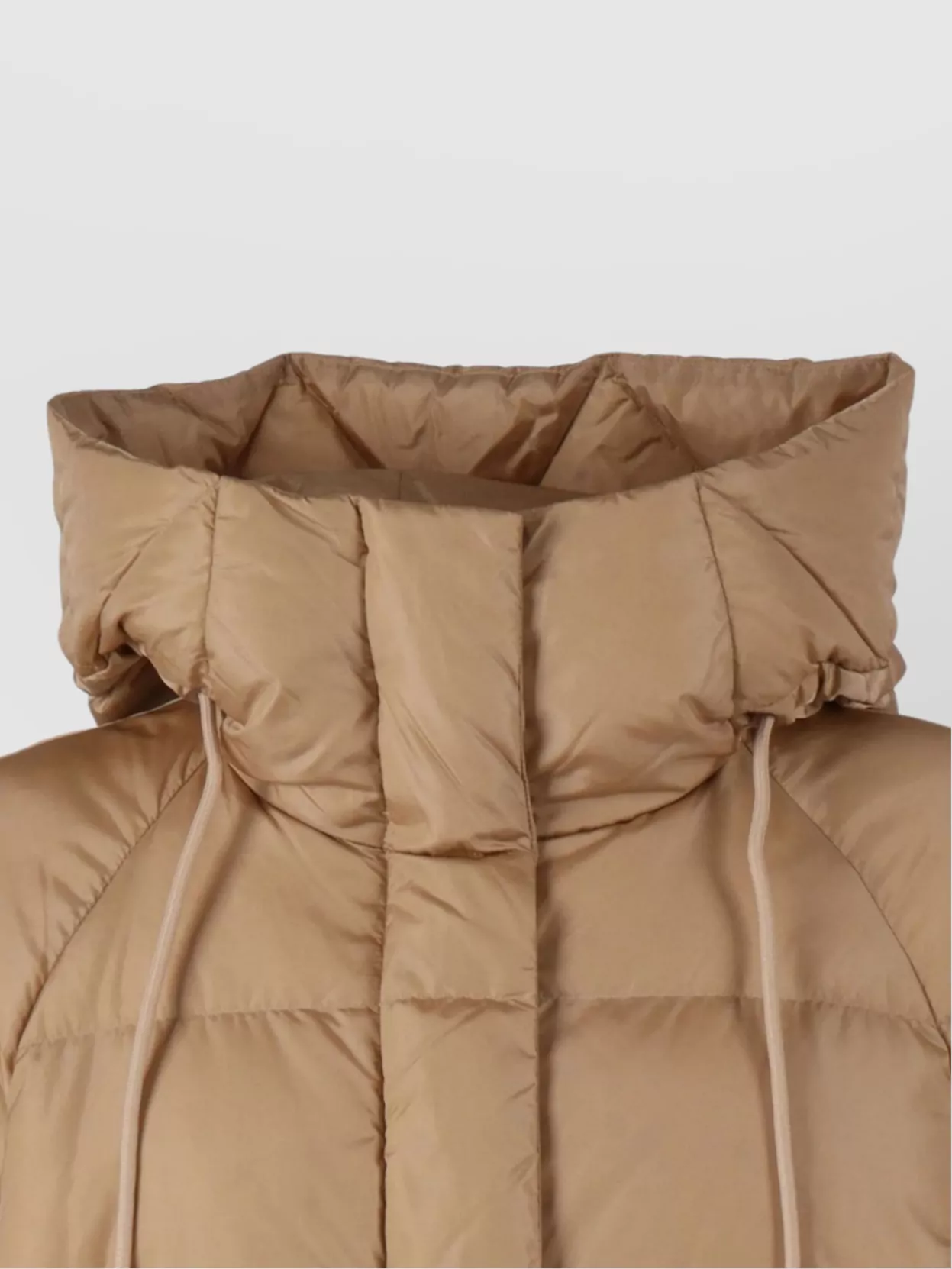 Weekend Max Mara Quilted Hooded Coat Drawstring Detail