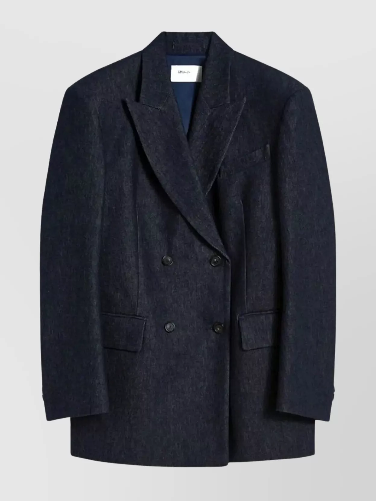 Sportmax Double-breasted Long Sleeve Blazer In Blue