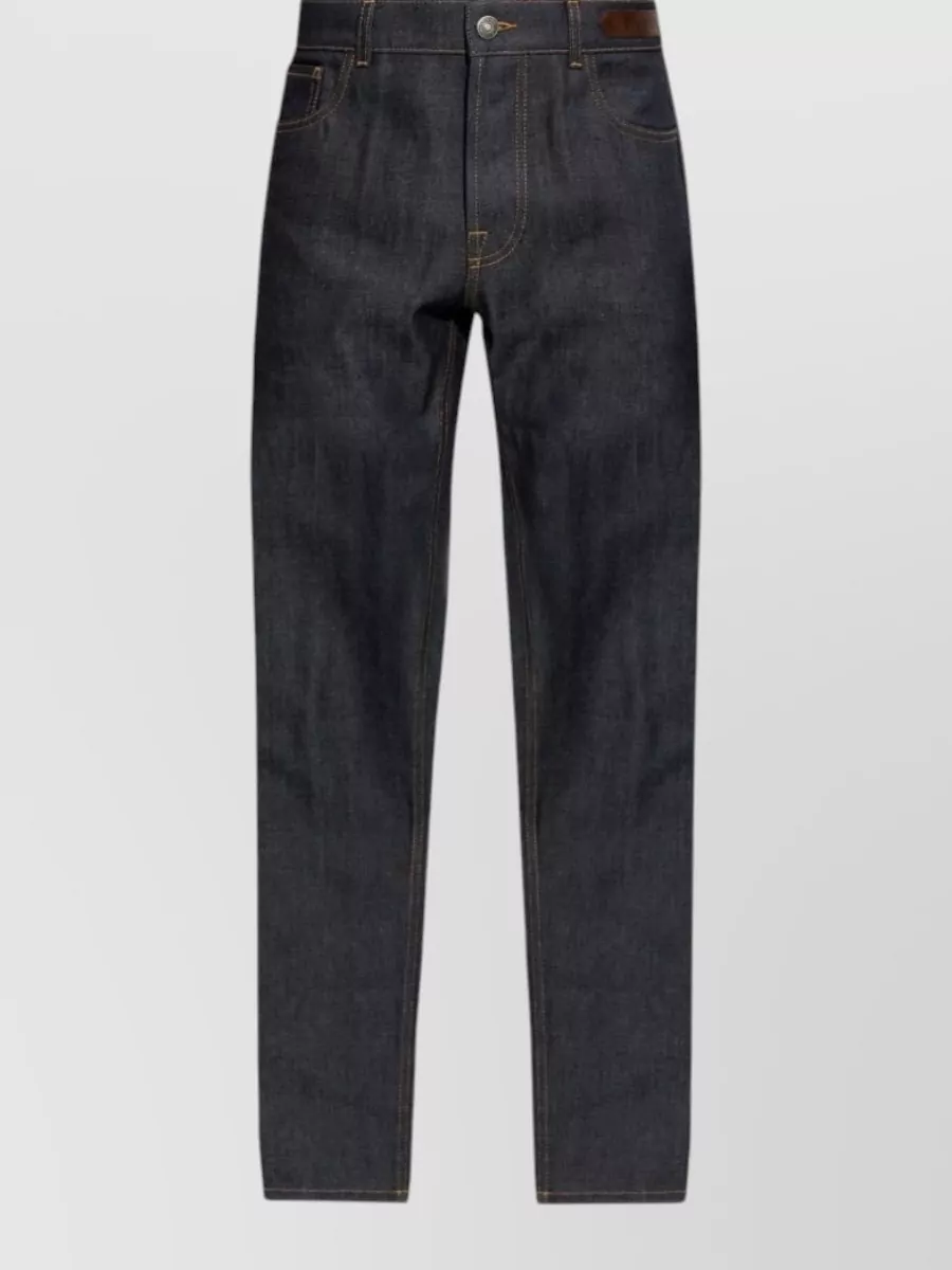 Lanvin Silk Straight-Leg Jeans