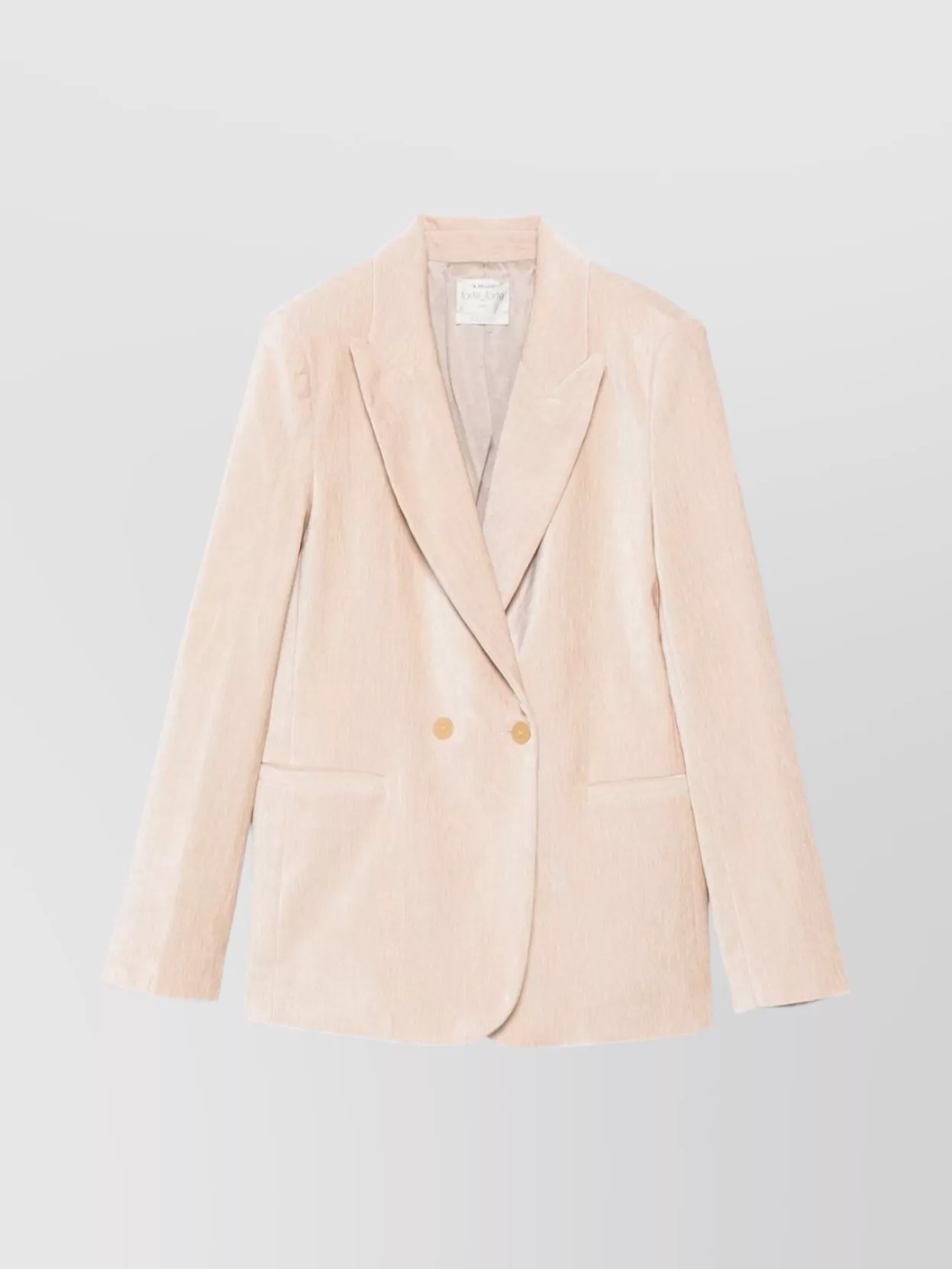 Forte Forte Double-breasted Velvet Jacket Featuring Pockets