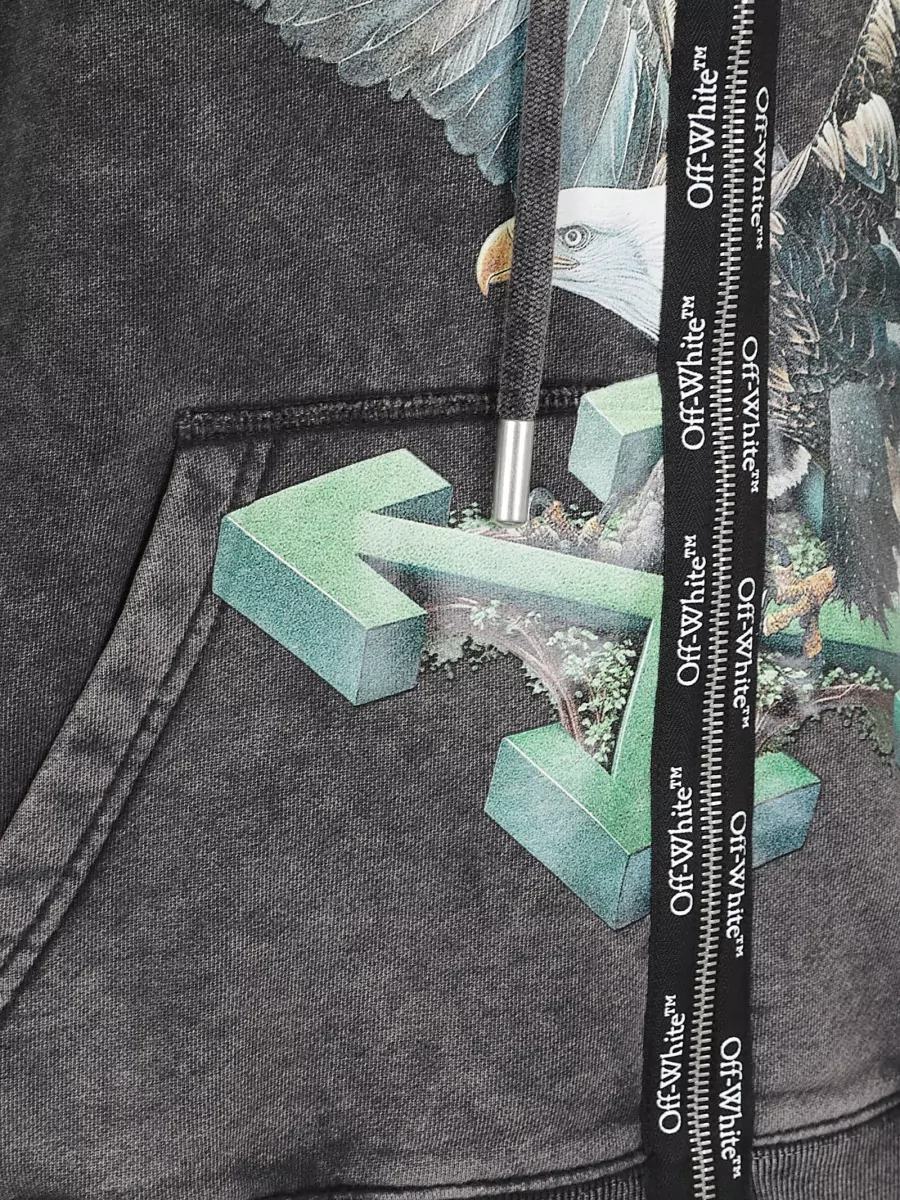 Off-White Eagle Arrow Nineties Zip Hooded Sweatshirt