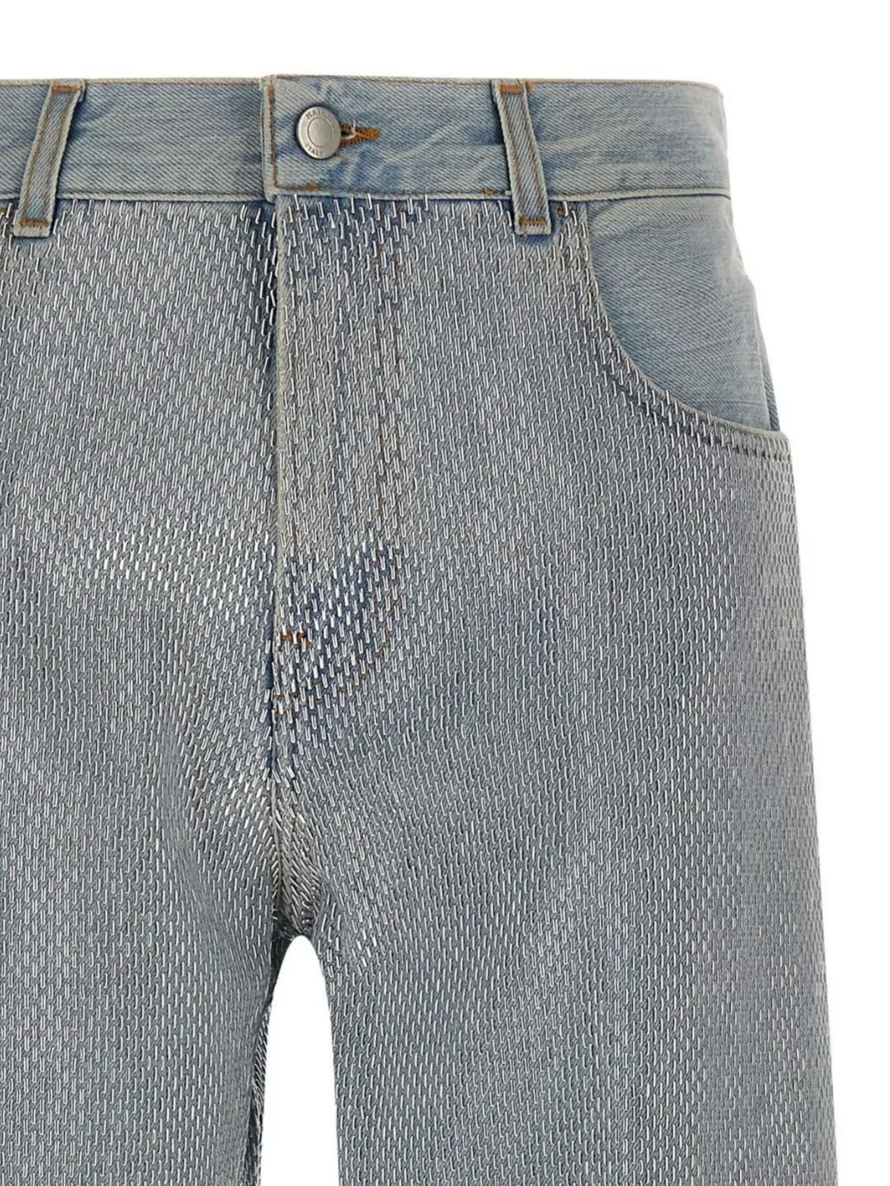 Haikure Five-Pocket Denim Trousers Featuring Belt Loops