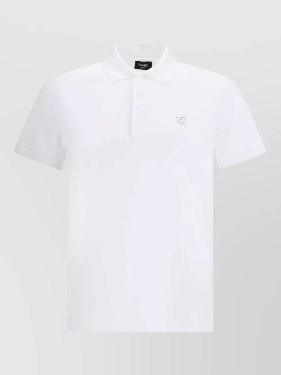 Fendi cotton short-sleeve polo shirt