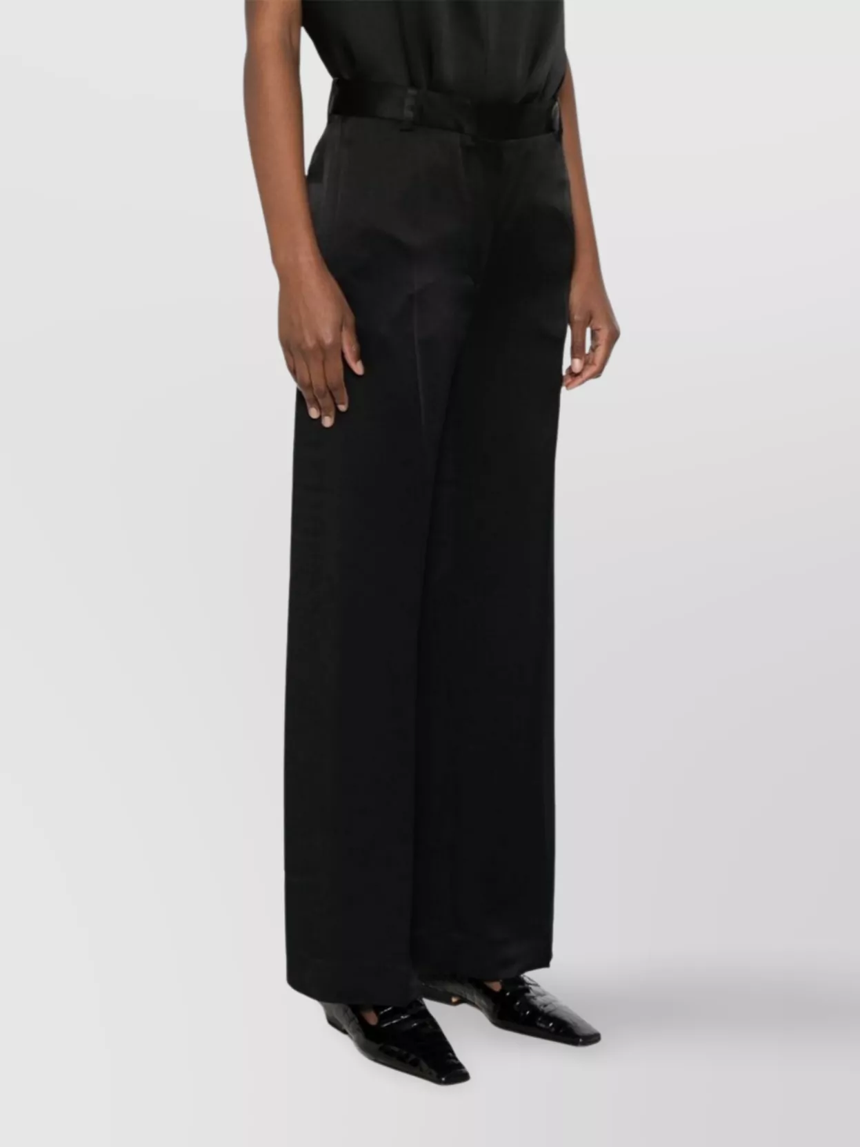 Totême Wide-Leg Trousers With Pleats And Splits