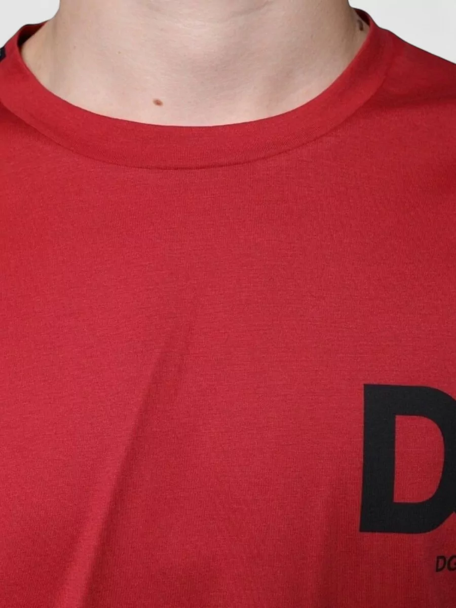 Dolce&Gabbana Cotton Logo Print Crew Neck T-Shirt
